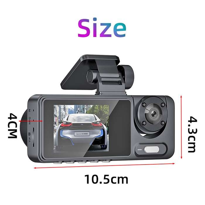 High-Definition Night Vision Driving Recorder, Model: Triple Recording With WIFI Mobile Playback