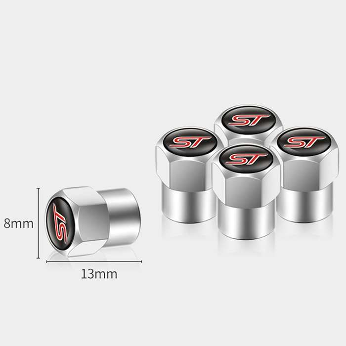 4pcs /Set Car Valve Cap Motorcycle Tire Decoration, Color: Black