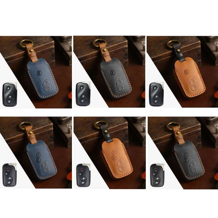 For Lexus RX270/ES240/LX570 Hallmo Car Key Cover, Color: 4 Keys Brown