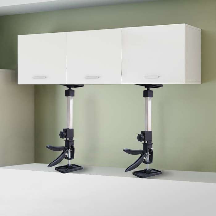 Carpenter Telescopic Decoration Support Pole Cabinet Installation Hoisting Lifting Bracket(Black)