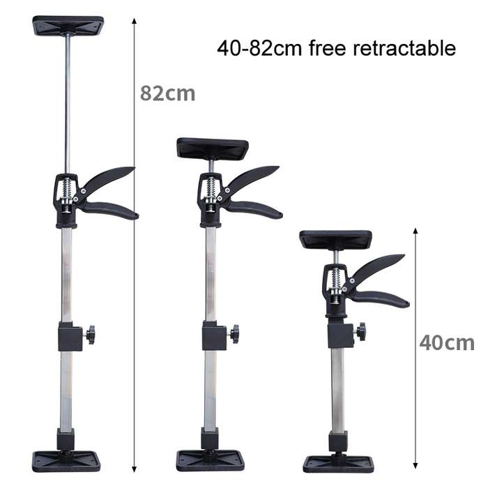 Carpenter Telescopic Decoration Support Pole Cabinet Installation Hoisting Lifting Bracket(Black)