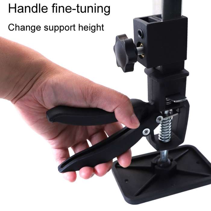 Carpenter Telescopic Decoration Support Pole Cabinet Installation Hoisting Lifting Bracket(Black)