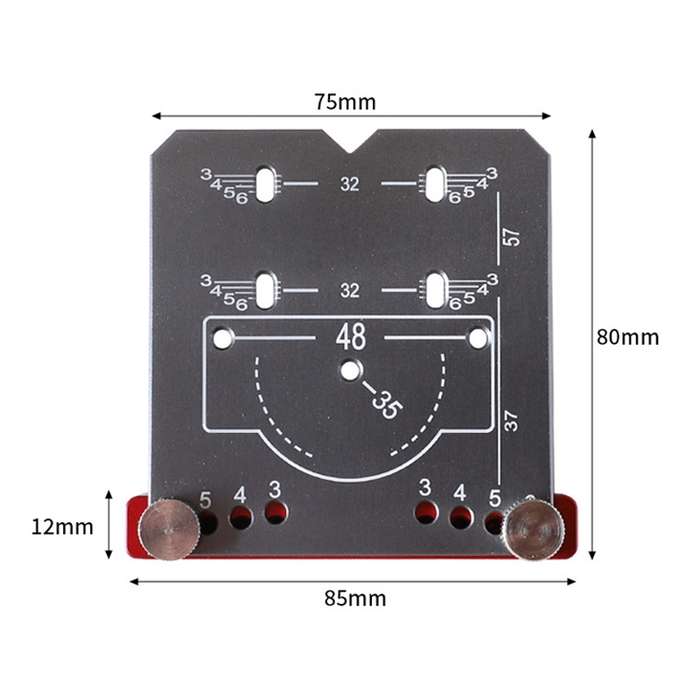 4pcs / Set 35mm Hinge Drilling Locator Hinging Hole Punching Auxiliary Tool, Color: Red