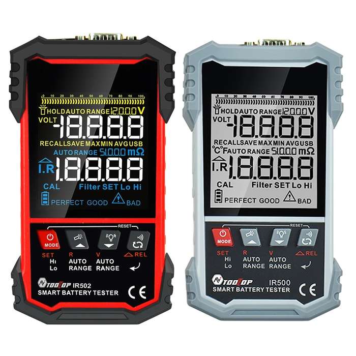 Battery Internal Resistance Tester Lead-Acid Alkaline Lithium Battery Tester, Model: IR502