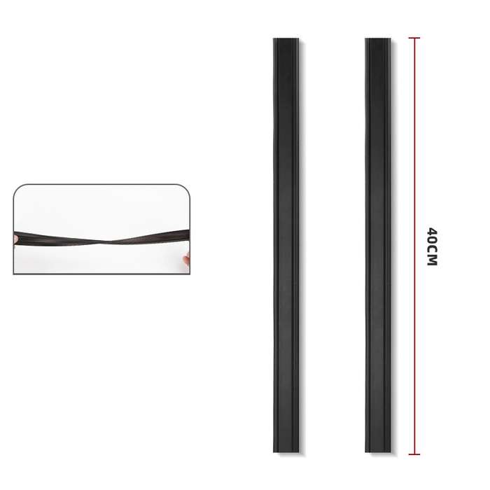 1pair Car Side Window Wipers Removing Water Mist Universal Rubber Strips