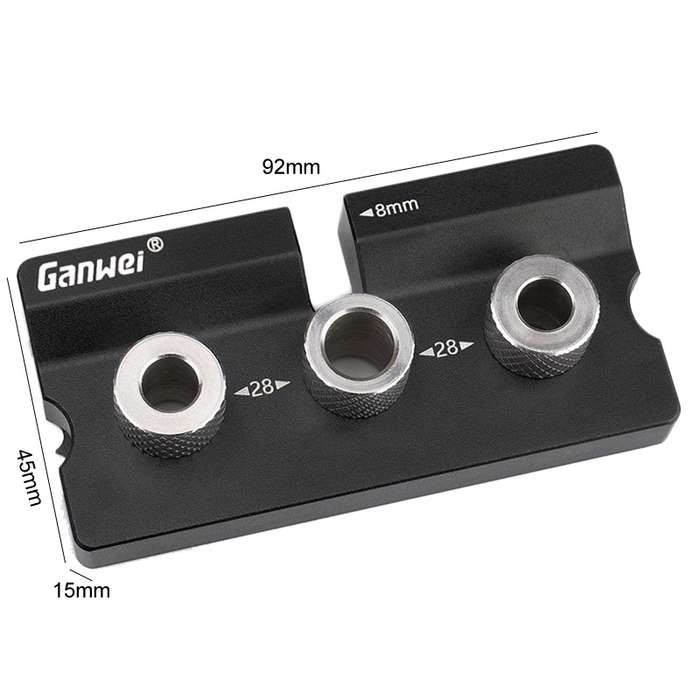 Ganwei MG0-001-0020 3 In 1 Punch Locator Woodworking Positioning Fixture Drilling Wood Doweling Jig