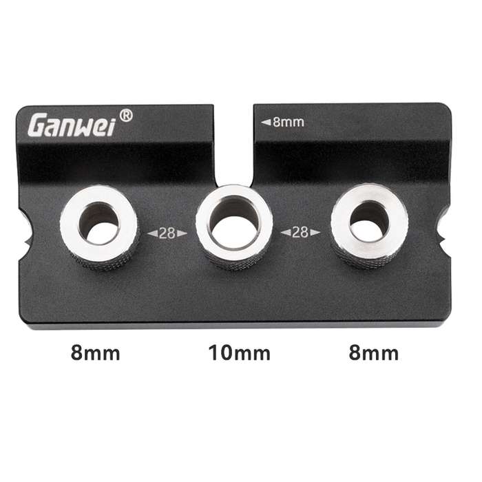 Ganwei MG0-001-0020 3 In 1 Punch Locator Woodworking Positioning Fixture Drilling Wood Doweling Jig