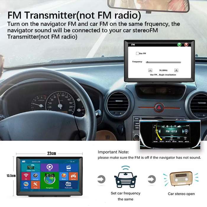 9 Inch 8G/256M Car GPS Navigator With Large Screen Capacitive Bluetooth Map, Area: Australia Map