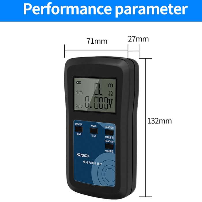 NiMH Lead-acid Button 100V Lithium Battery Bottle Internal Resistance Tester(YR1035+)