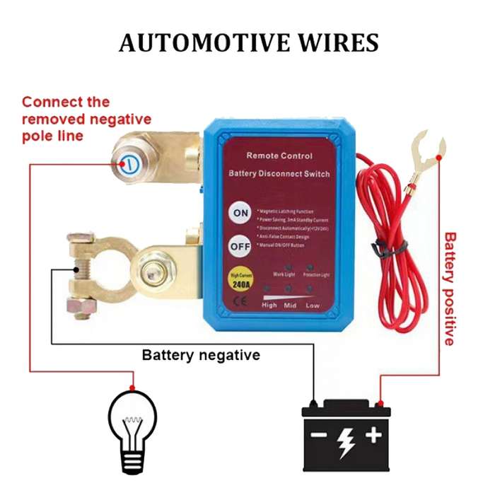 Car Battery Disconnectors Remote Control Smart Disconnect Switch, Style: Intelligent Model