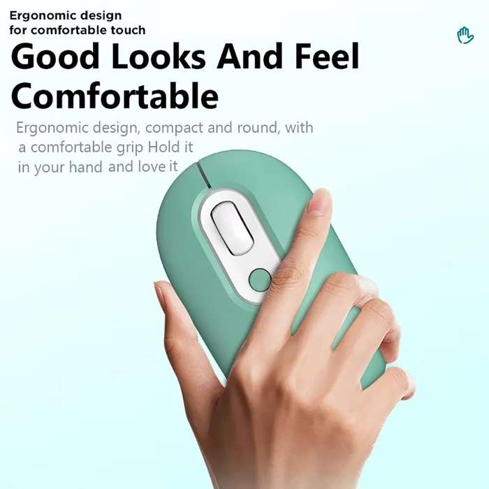 Rechargeable Illuminated Silent Wireless Mouse, Style: 2.4G+Bluetooth Green