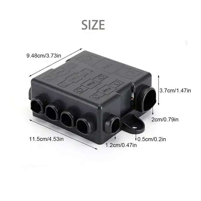 Five-Way One-Input Four-Output Fuse Box RV Power Supply Modification, Specifications: Fuse Box