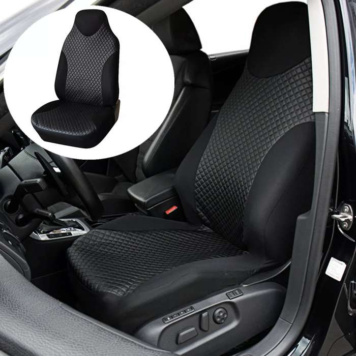 Car Leather Stitching One-piece Front Seat Cover(132x56cm)
