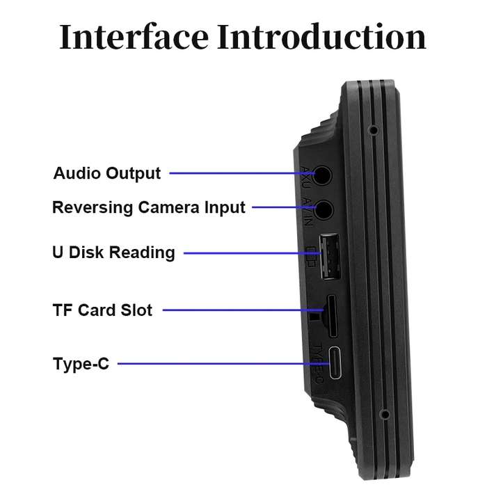 10.26 Inch Car Multimedia Display Supports Carplay/Android Auto Screen Mirroring(Display+ Camera)