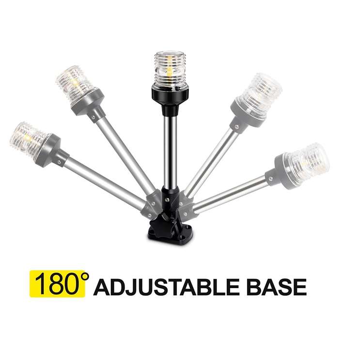 LED Adjustable Yacht Anchor Light All-around Taillight, Specifications: 12 inch