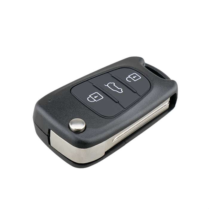 For Hyundai / Kia 3-Button Folding Car Key Shell(Horn Key)