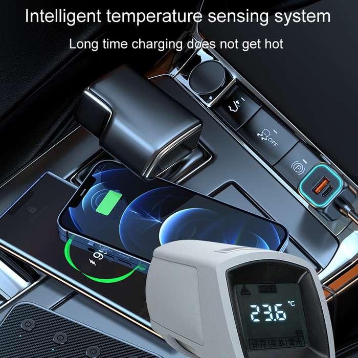 C29 9 In 1 Car Cigarette Lighter Powerful Fast Charger With Voltage Display