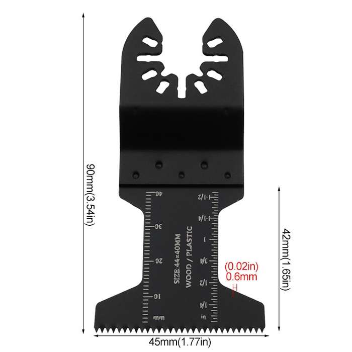 2pcs Trimmers High Carbon Steel Straight Saw Blade For Multi Tool, Style: 45mm Fine Teeth