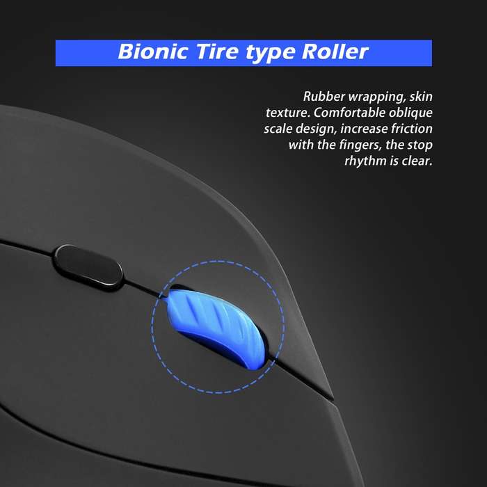 ZELOTES F-35A 6-Buttons Vertical Grip Ergonomic Rechargeable Wireless Mouse(Wireless Version)