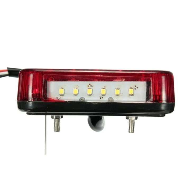 Transparent Shell Square Trailer LED Brake Tail Light