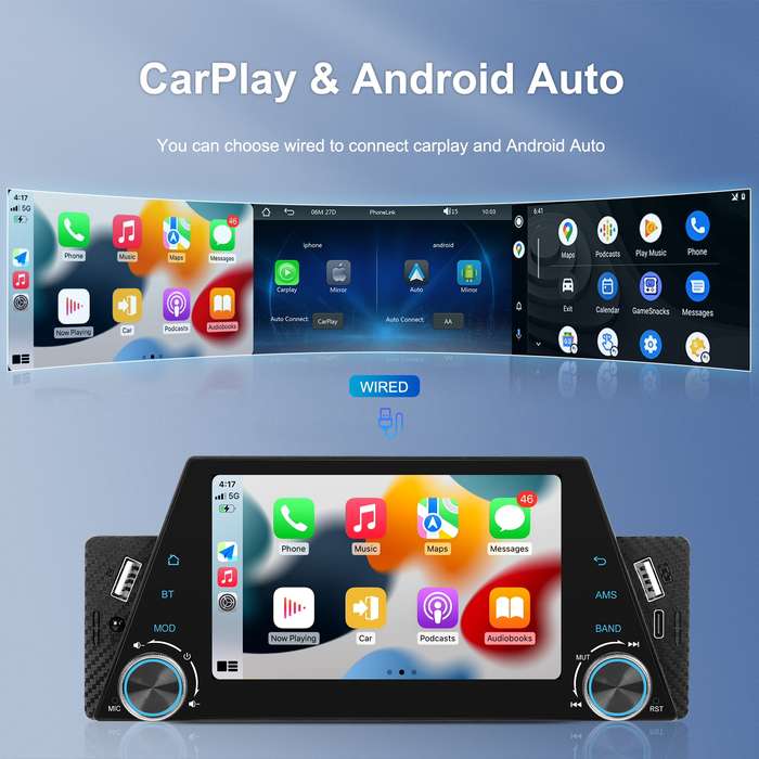 5-inch Single Din Car Multimedia Player Supports Mirror Link/Steering Wheel Control Standard Version