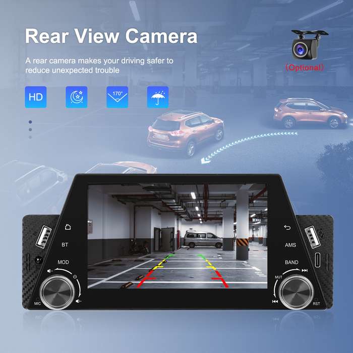 5-inch Single Din Car Multimedia Player Supports Mirror Link/Steering Wheel Control Standard Version