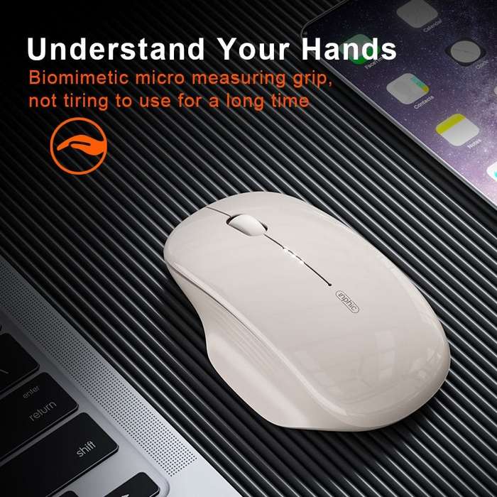 Inphic M1 2nd Generation Wireless Mice Rechargeable Mute Business Office Home Laptop Mouse, Color: 2