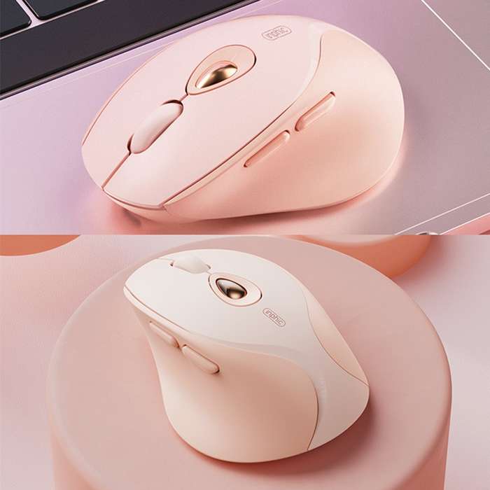 Inphic DR801 2.4G+Bluetooth 5.0/4.0 Wireless Mouse USB Tri-Mode Mute Rechargeable Girls Office Home