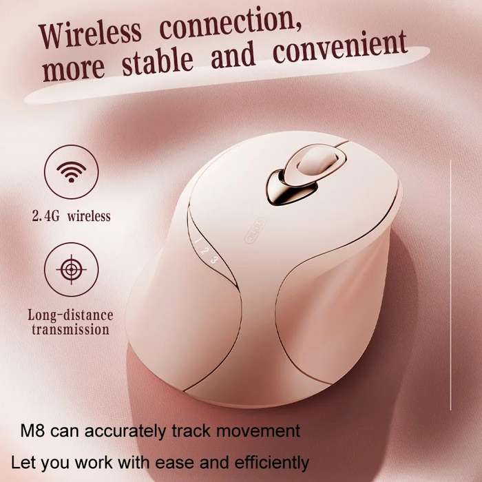 Inphic M8P 2.4G Wireless Mouse USB Mute Charging Girls Office Portable Ergonomic Mouse With Power Di