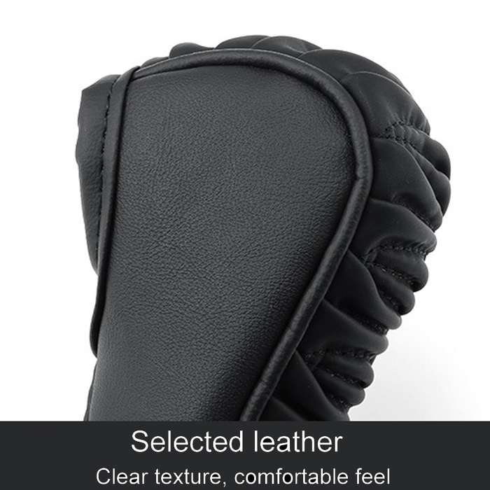 Car Universal Leather Gear Sleeve Breathable Gearshift Cover, Style: Automatic Gear Black