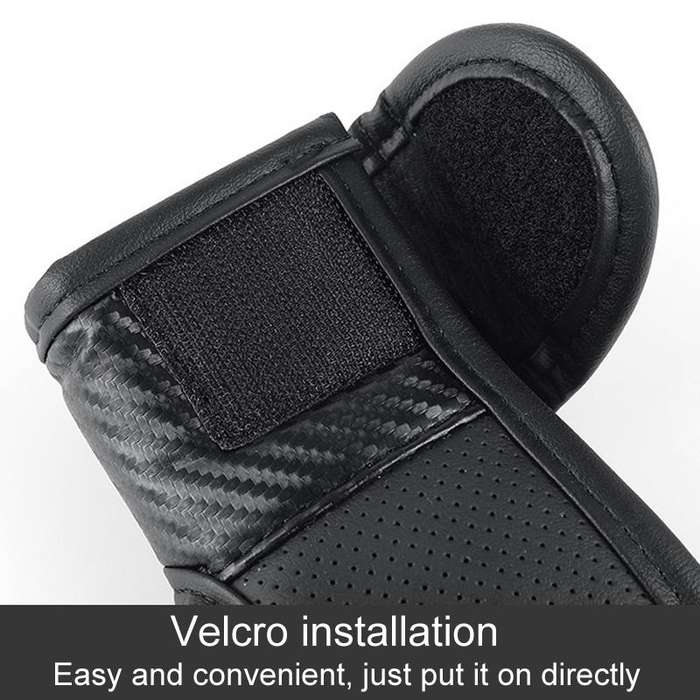 Car Automatic Universal Perforated Breathable Cowhide Side Opening Shift Cover, Style: B-Brown