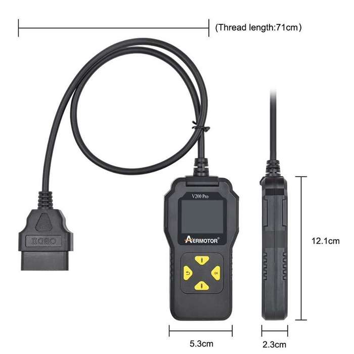 AERMOTOR V200PRO Car Troubleshooter Engine Inspection Scanner Readout Card ELM327 Battery Inspection