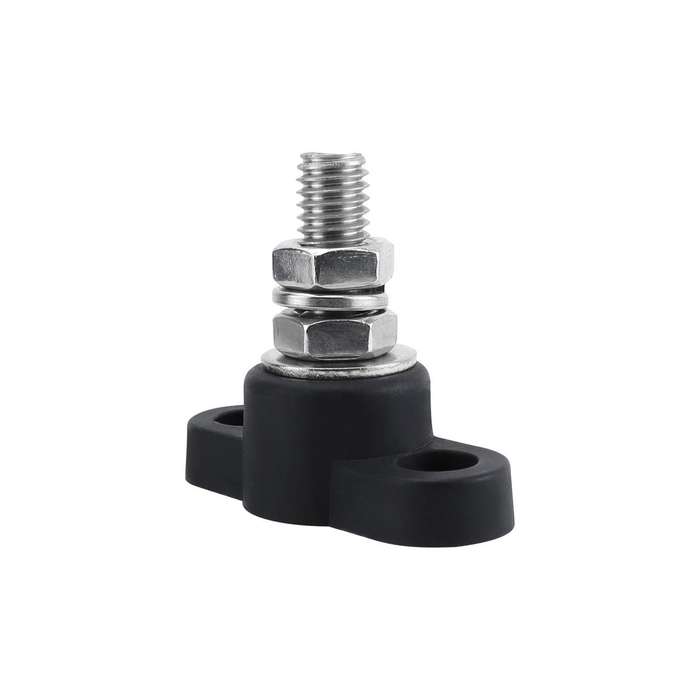 12V RV Yacht M10 Single Pole Battery Terminal, Color: Black