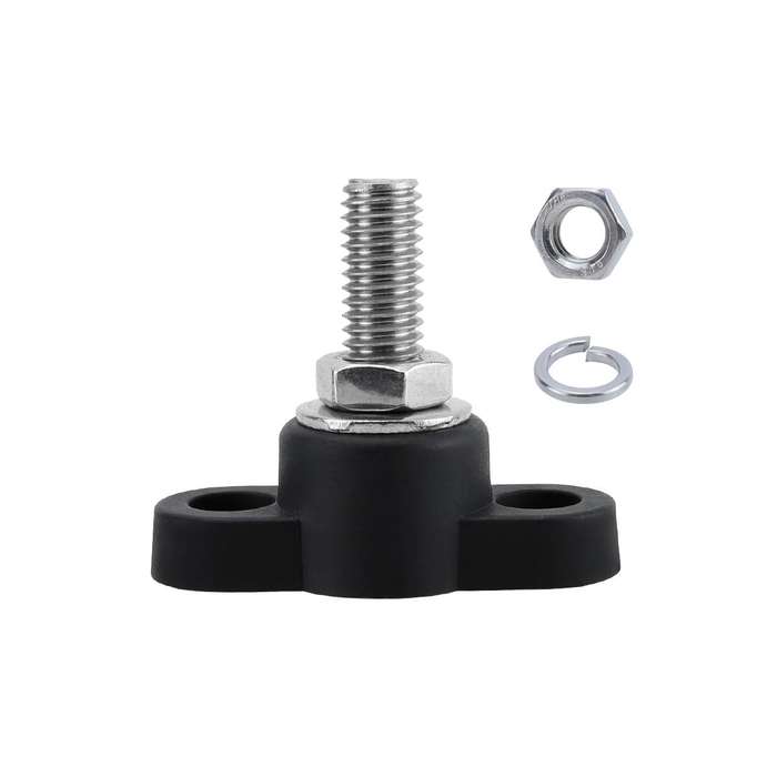 12V RV Yacht M10 Single Pole Battery Terminal, Color: Black