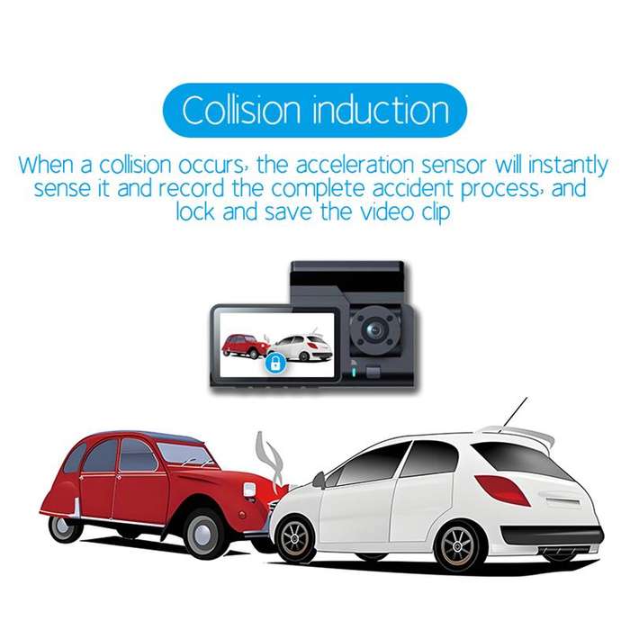 G71 HD 1080P Three-Lens 2.0-Inch Infrared Night Vision Driving Recorder, Spec: WIFI Connection