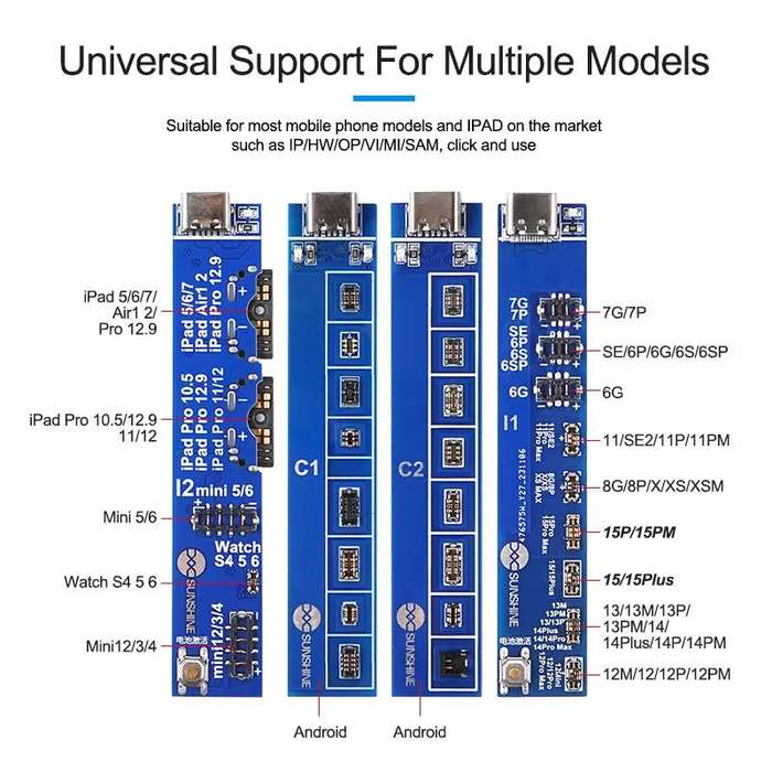 SUNSHINE SS-909 V9.0 Universal Battery Activation Board Quick Charge Maintenance Line For IPhone And