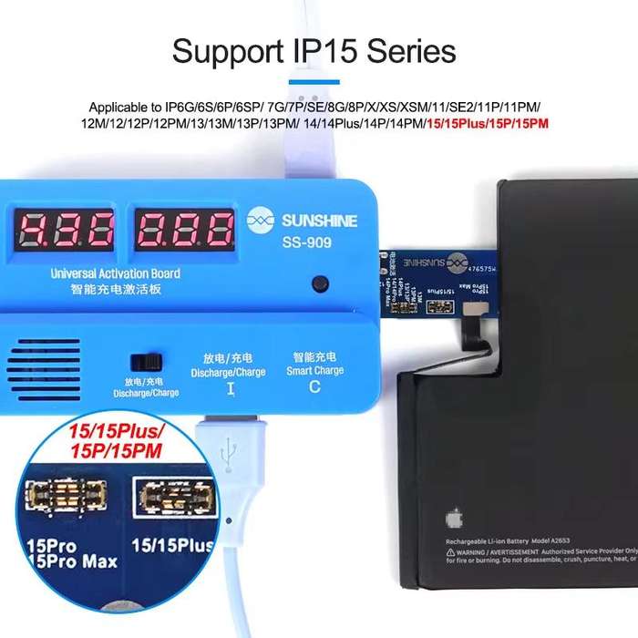 SUNSHINE SS-909 V9.0 Universal Battery Activation Board Quick Charge Maintenance Line For IPhone And