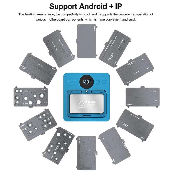 SUNSHINE SS-T12B 9 In 1 Mobile Phone Motherboard Smart Repair Heating Platform Kit Support IP7G-16PM