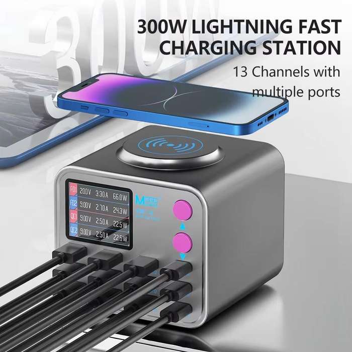 MaAnt DianBa No.2 USB Multi-port Mobile Phone Repair Desktop Charging Station EU Plug