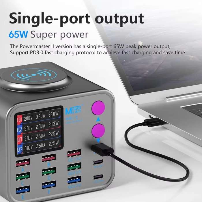 MaAnt DianBa No.2 USB Multi-port Mobile Phone Repair Desktop Charging Station EU Plug