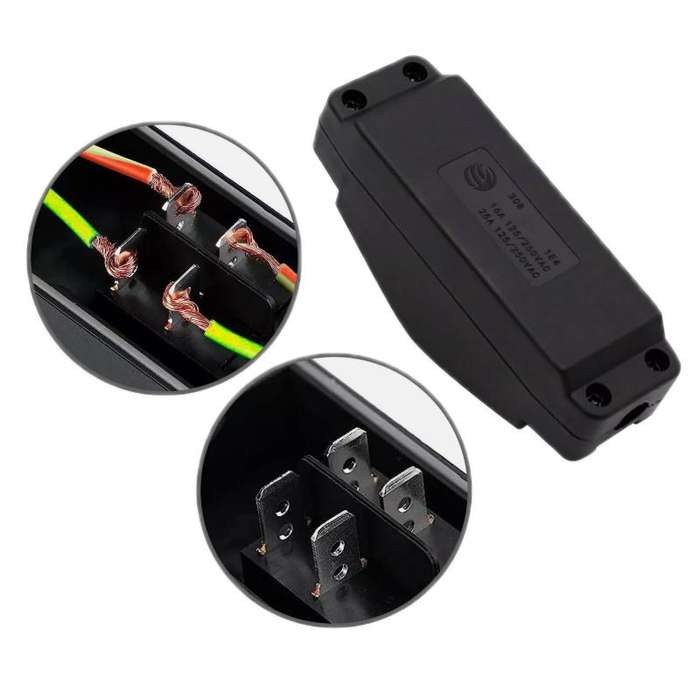 Waterproof Screw-type Wiring High-power High-temperature Resistant Switch(Red 220V)
