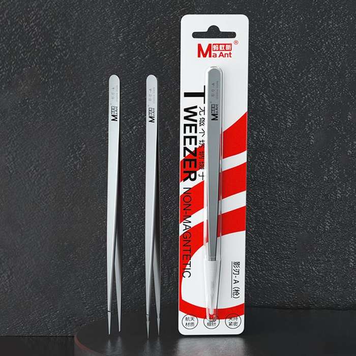 MaAnt Hand-Polished Non-Magnetic Stainless Steel Tweezers(K)