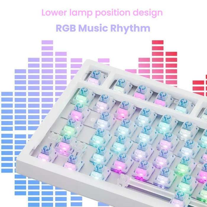 Ajazz AK820 Pro Wireless Bluetooth Tri- mode Custom Hot Swap Gasket Mechanical Gaming Keyboard With