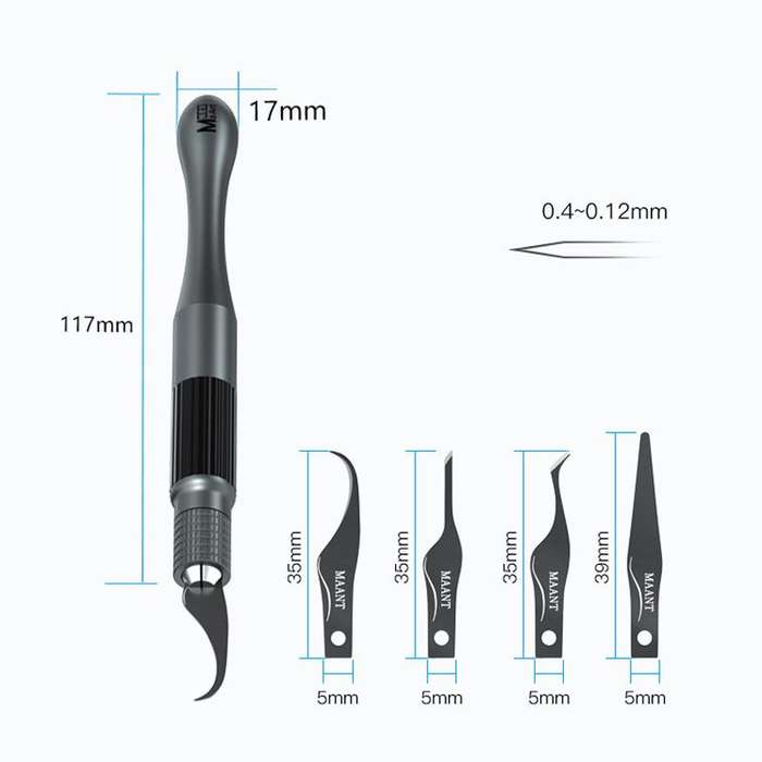 MaAnt MY-102 4 In 1 Blade Pry IC / CPU Hard Disk Blade Cell Phone Motherboard Repair Scraping Gum De