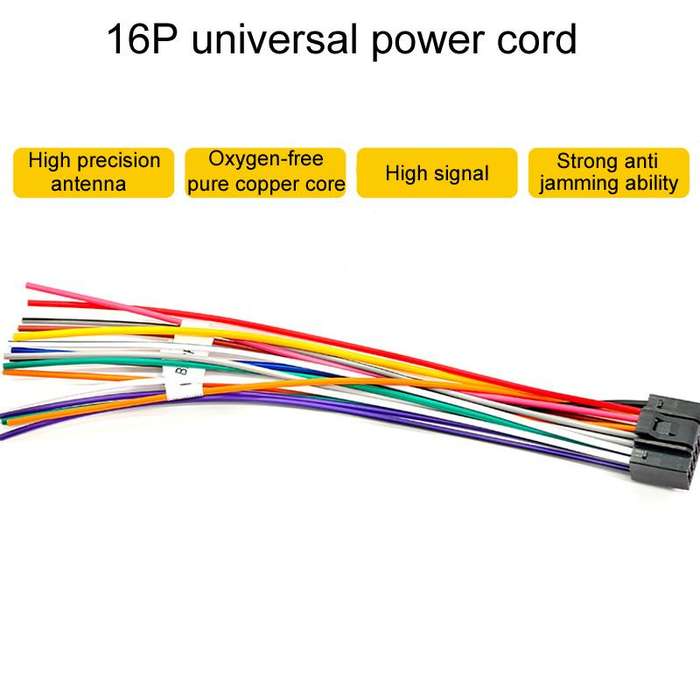 6pcs / Set Palminfo Android Navigation Cable 7-Heads Audio Cable 16 Pin Power Cord GPS Antenna 4 Pin