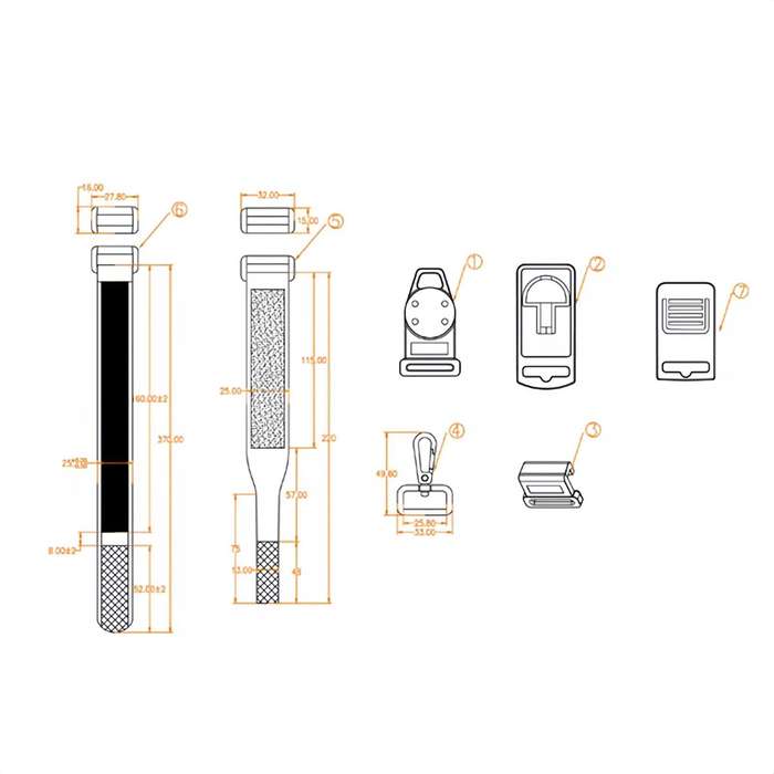 7pcs /Set Multimeter Portable Hanging Magnetic Lanyard(BC0006001300)