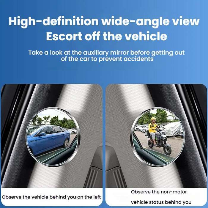 Car Reversing Blind Spot Auxiliary Ultra-clear Reflective Rearview Mirror, Color: Black