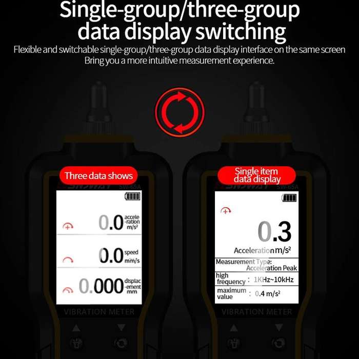 SNDWAY SW-65A Digital Vibrometer Motor Fault Vibration Detector Vibration Pen