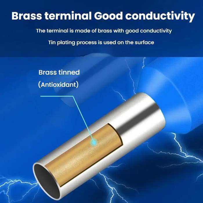 1000pcs /Pack Tube Type Cold Pressed Terminal SV RV Copper Terminal Head, Random Color Delivery, Mod