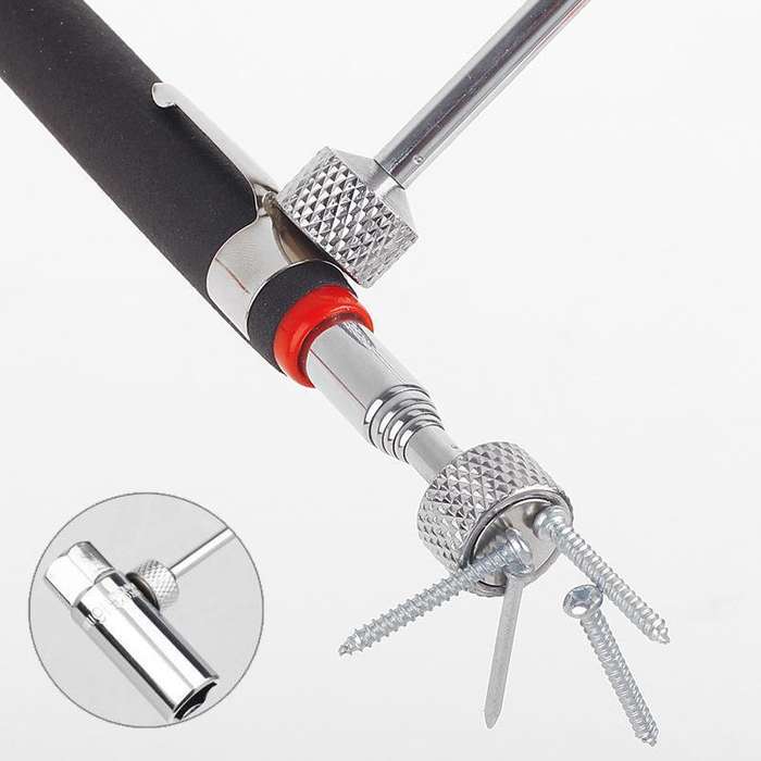 620mm Telescopic And Extended Magnetic Pickup Auto Repair Magnet Rod(8LB)